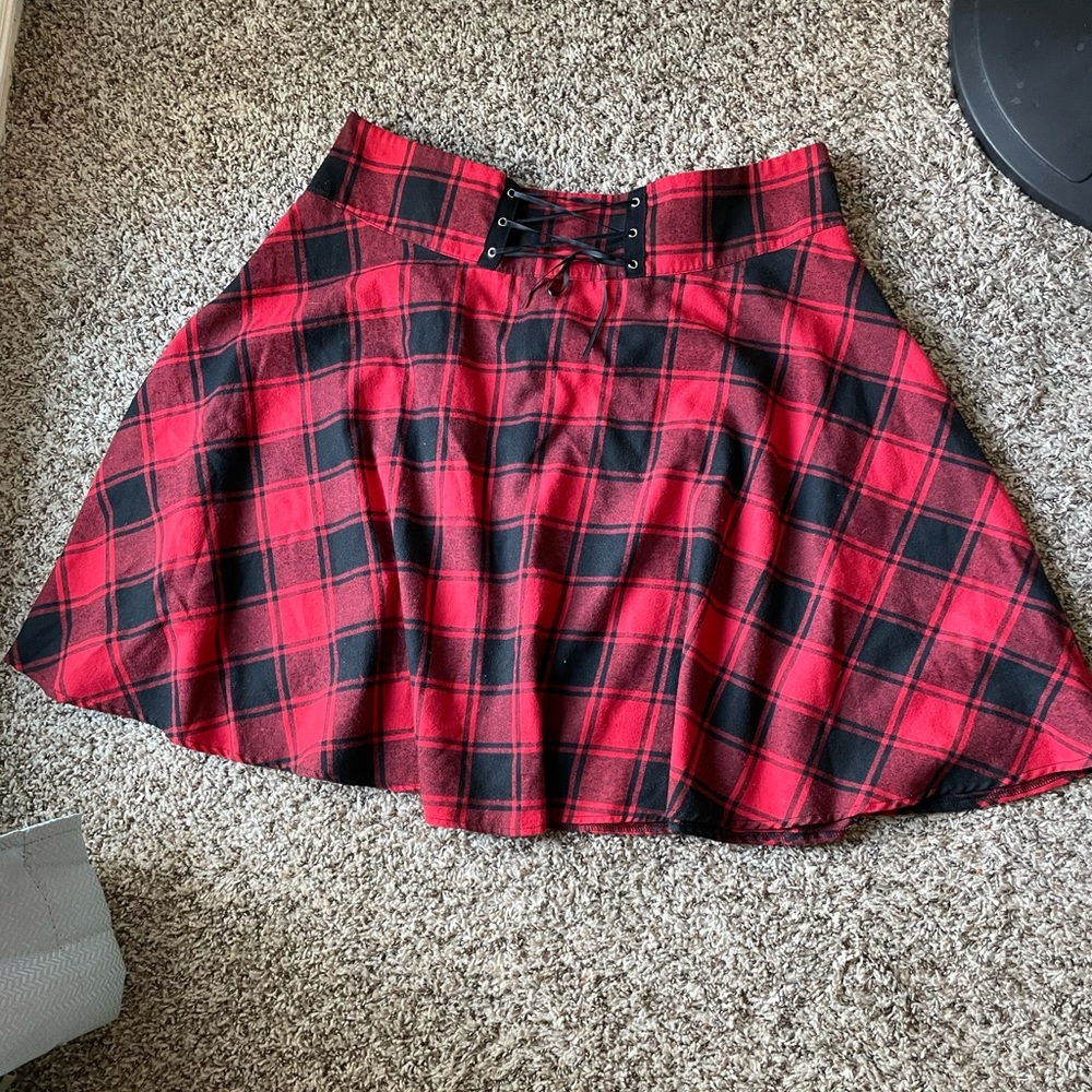 Red Buffalo Plaid skirt